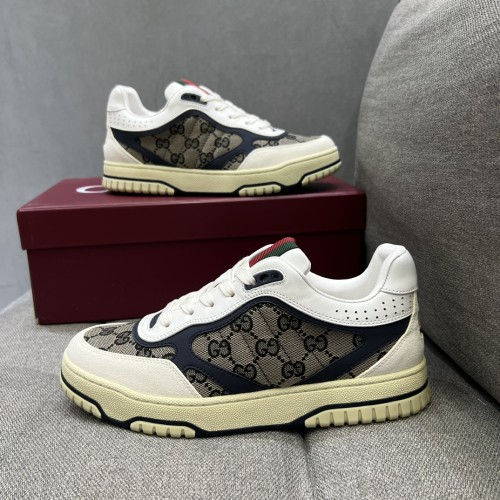 Gucci Mens Shoes Sneakers Luxury Brand Fashion Men's Gucci Re-Web trainer in leather with Original Box Whatsapp【+1-3239614486】