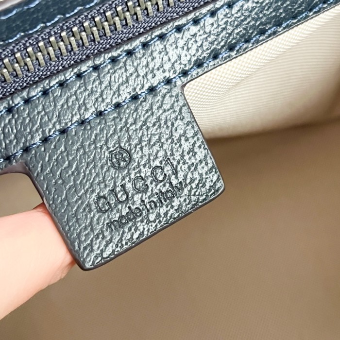 Gucci Mens Womens Bags Handbags Keepall Design Luxury Brand Ophidia medium top handle bag in blue and beige canvas 772065 96IWN 4076 without Original Box
