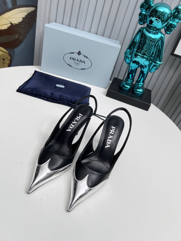 Prada Womens Shoes Sandals Casual Luxury Brand Pumps 8cm Heel with Original Box Whatsapp【+1-3239614486】