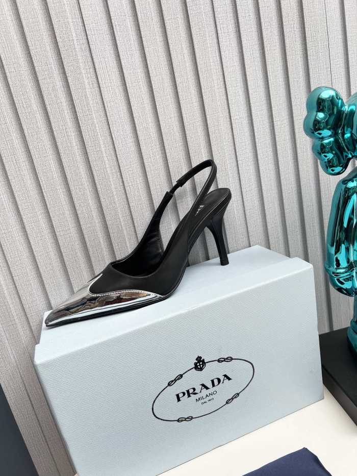 Prada Womens Shoes Sandals Casual Luxury Brand Pumps 8cm Heel with Original Box Whatsapp【+1-3239614486】