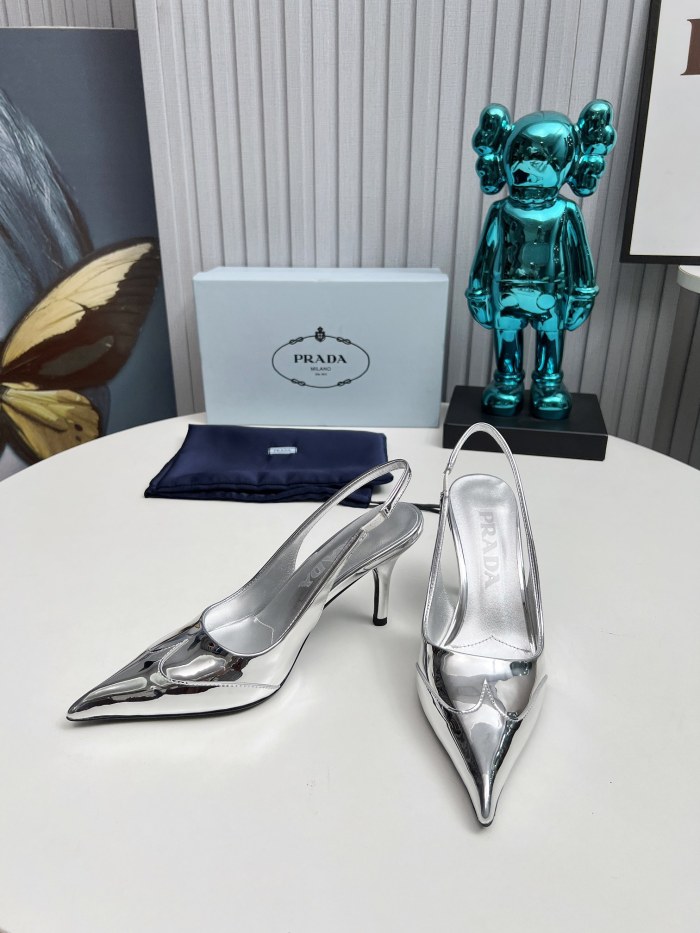 Prada Womens Shoes Sandals Casual Luxury Brand Pumps 8cm Heel with Original Box Whatsapp【+1-3239614486】