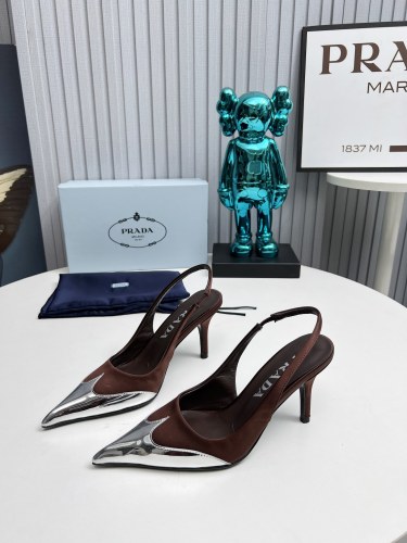 Prada Womens Shoes Sandals Casual Luxury Brand Pumps 8cm Heel with Original Box Whatsapp【+1-3239614486】
