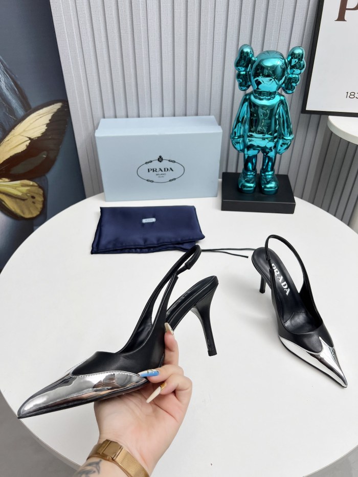 Prada Womens Shoes Sandals Casual Luxury Brand Pumps 8cm Heel with Original Box Whatsapp【+1-3239614486】