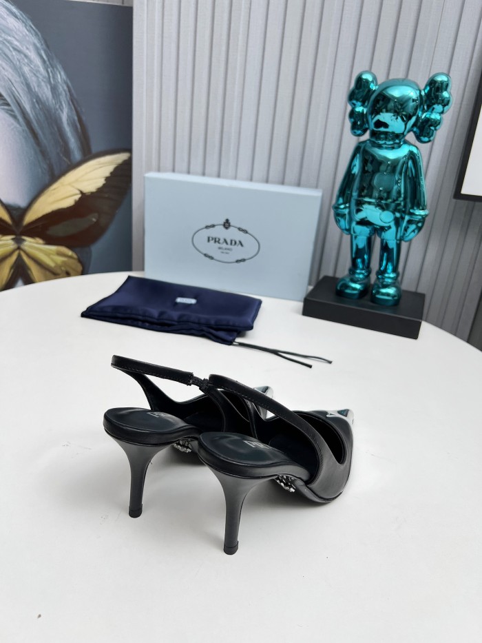 Prada Womens Shoes Sandals Casual Luxury Brand Pumps 8cm Heel with Original Box Whatsapp【+1-3239614486】