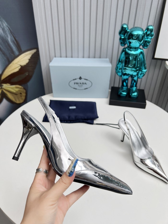 Prada Womens Shoes Sandals Casual Luxury Brand Pumps 8cm Heel with Original Box Whatsapp【+1-3239614486】