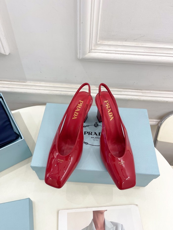 Prada Womens Shoes Sandals Casual Luxury Brand Pumps 8cm Heel with Original Box Whatsapp【+1-3239614486】
