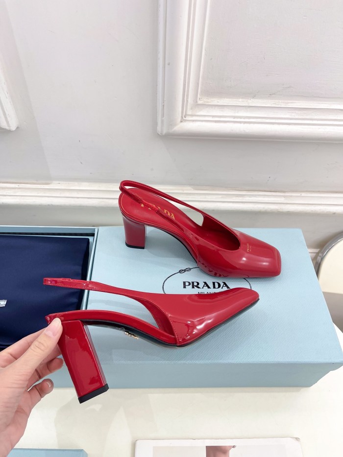 Prada Womens Shoes Sandals Casual Luxury Brand Pumps 8cm Heel with Original Box Whatsapp【+1-3239614486】