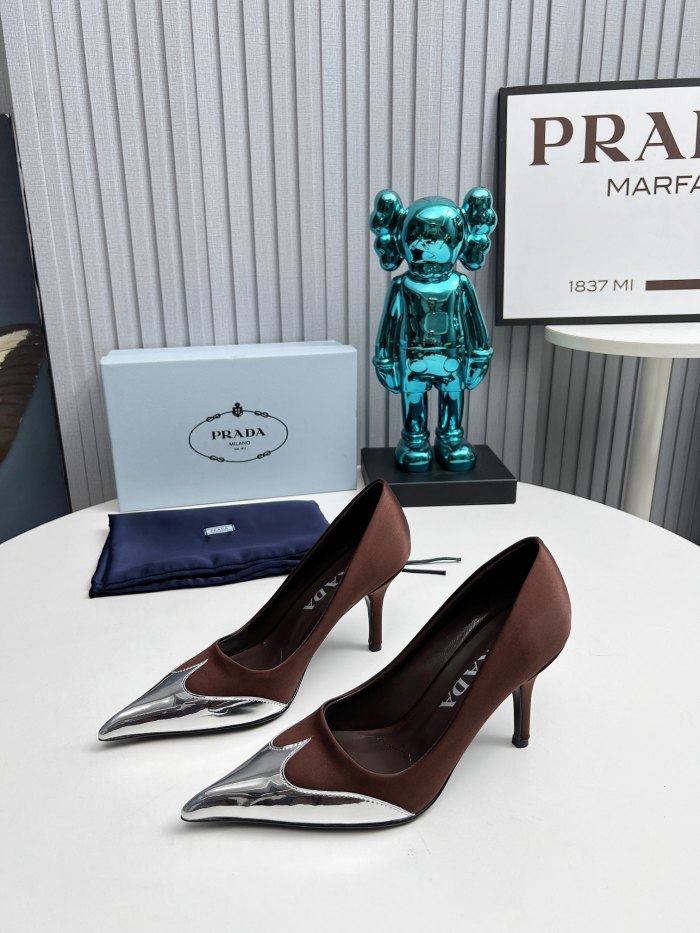 Prada Womens Shoes Sandals Casual Luxury Brand Pumps 8cm Heel with Original Box Whatsapp【+1-3239614486】