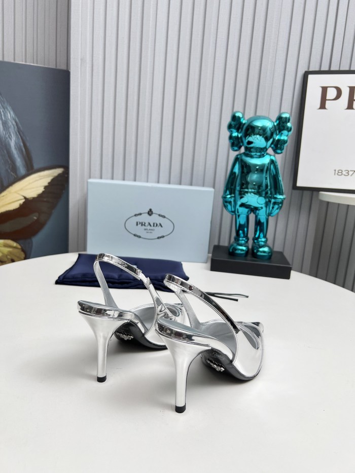 Prada Womens Shoes Sandals Casual Luxury Brand Pumps 8cm Heel with Original Box Whatsapp【+1-3239614486】