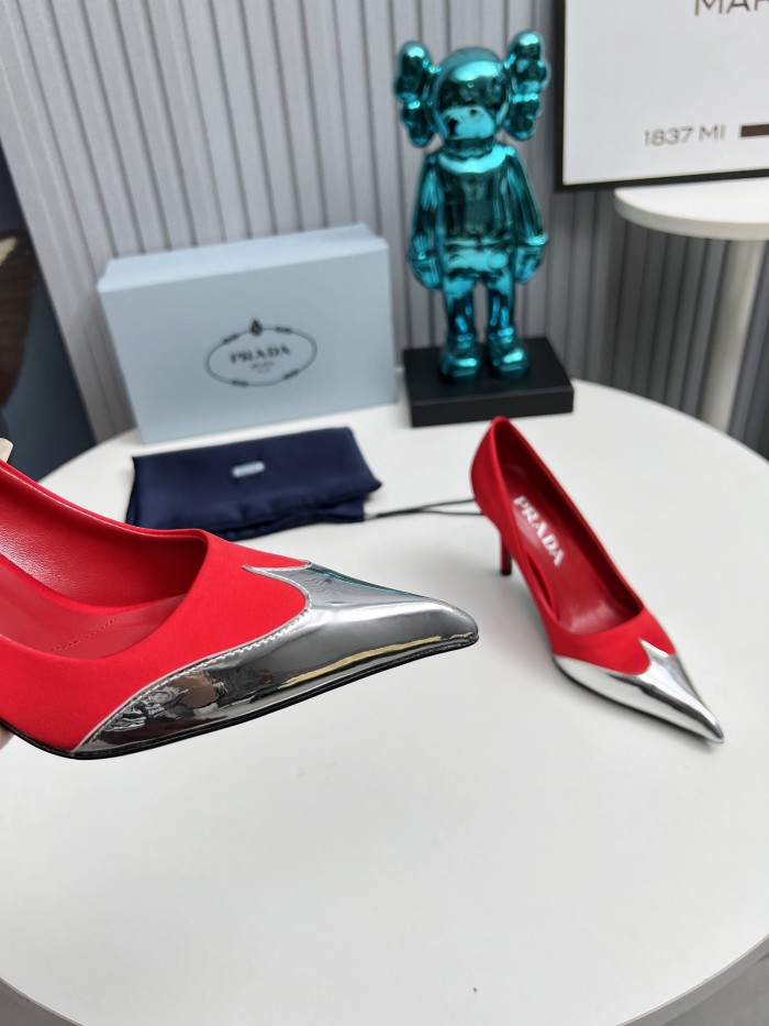 Prada Womens Shoes Sandals Casual Luxury Brand Pumps 8cm Heel with Original Box Whatsapp【+1-3239614486】