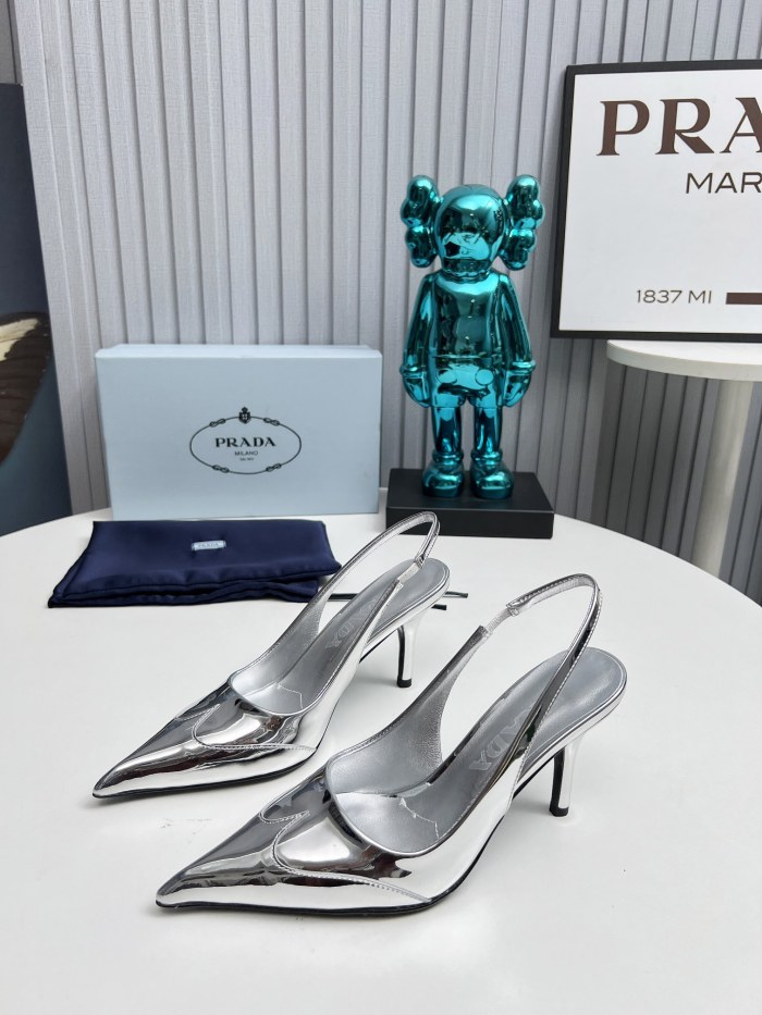 Prada Womens Shoes Sandals Casual Luxury Brand Pumps 8cm Heel with Original Box Whatsapp【+1-3239614486】