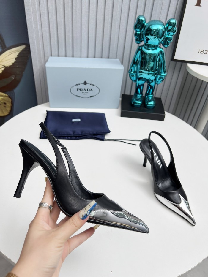 Prada Womens Shoes Sandals Casual Luxury Brand Pumps 8cm Heel with Original Box Whatsapp【+1-3239614486】