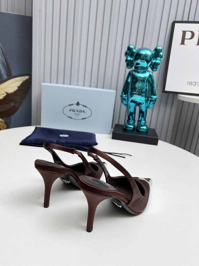 Prada Womens Shoes Sandals Casual Luxury Brand Pumps 8cm Heel with Original Box Whatsapp【+1-3239614486】