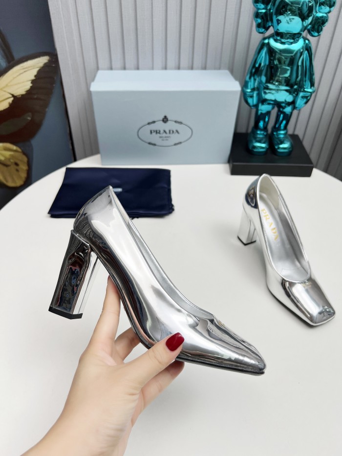Prada Womens Shoes Sandals Casual Luxury Brand Pumps 8cm Heel with Original Box Whatsapp【+1-3239614486】