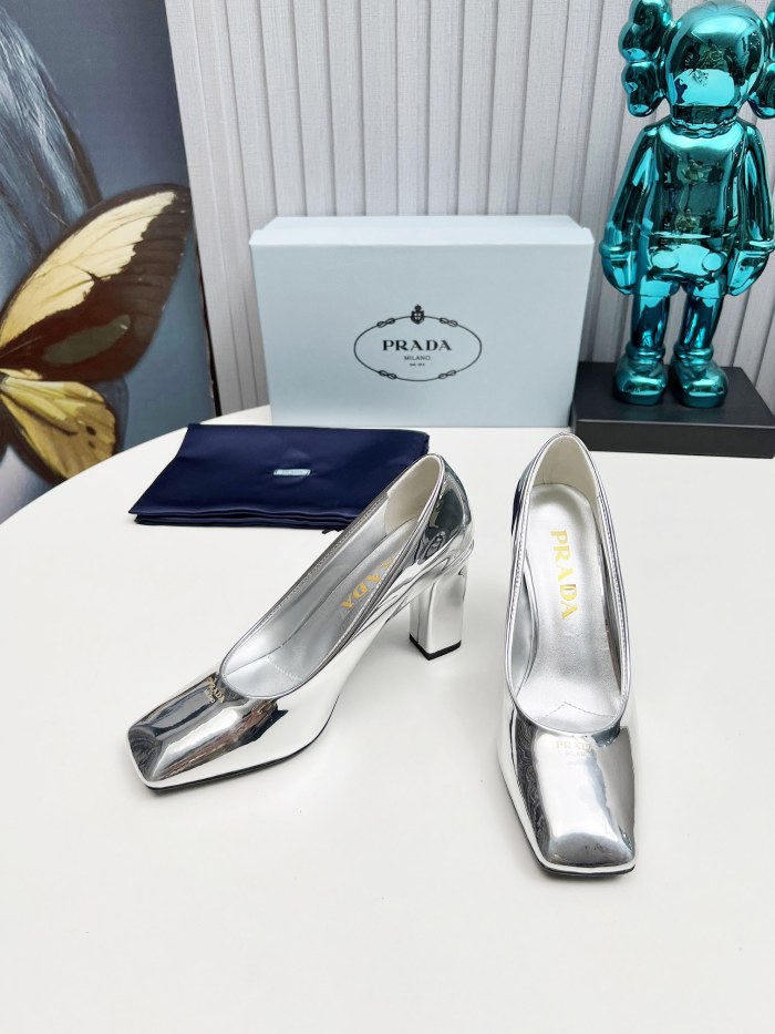 Prada Womens Shoes Sandals Casual Luxury Brand Pumps 8cm Heel with Original Box Whatsapp【+1-3239614486】