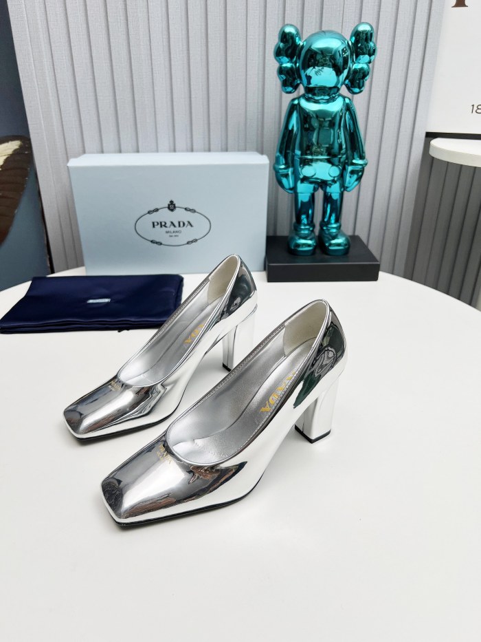 Prada Womens Shoes Sandals Casual Luxury Brand Pumps 8cm Heel with Original Box Whatsapp【+1-3239614486】