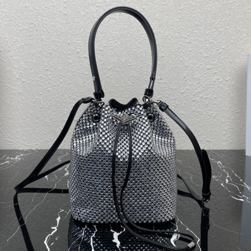 Prada Womens Shoulder Bags Luxury Brand Black Saffiano leather mini-pouch with Original Box 1BE067_RV44_F0134_V_WOM Whatsapp【+1-3239614486】
