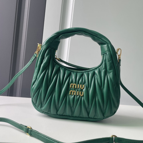 MiuMiu Womens Fashion Handbags Matelassé Shoulder Bag Leather Luxury Brand Miu Miu Wander Matelasse Nappa Leather Hobo Bag Whatsapp 【+1-3239614486】