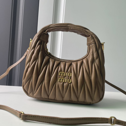 MiuMiu Womens Fashion Handbags Matelassé Shoulder Bag Leather Luxury Brand Miu Miu Wander Matelasse Nappa Leather Hobo Bag Whatsapp 【+1-3239614486】