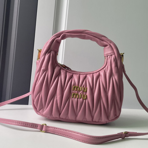 MiuMiu Womens Fashion Handbags Matelassé Shoulder Bag Leather Luxury Brand Miu Miu Wander Matelasse Nappa Leather Hobo Bag Whatsapp 【+1-3239614486】