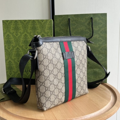 Gucci Mens Bags Shoulder Bag Design Luxury Brand SMALL MESSENGER BAG WITH WEB 471454 KHNGN 9692 with Original Box whatsapp 【+1-3239614486】