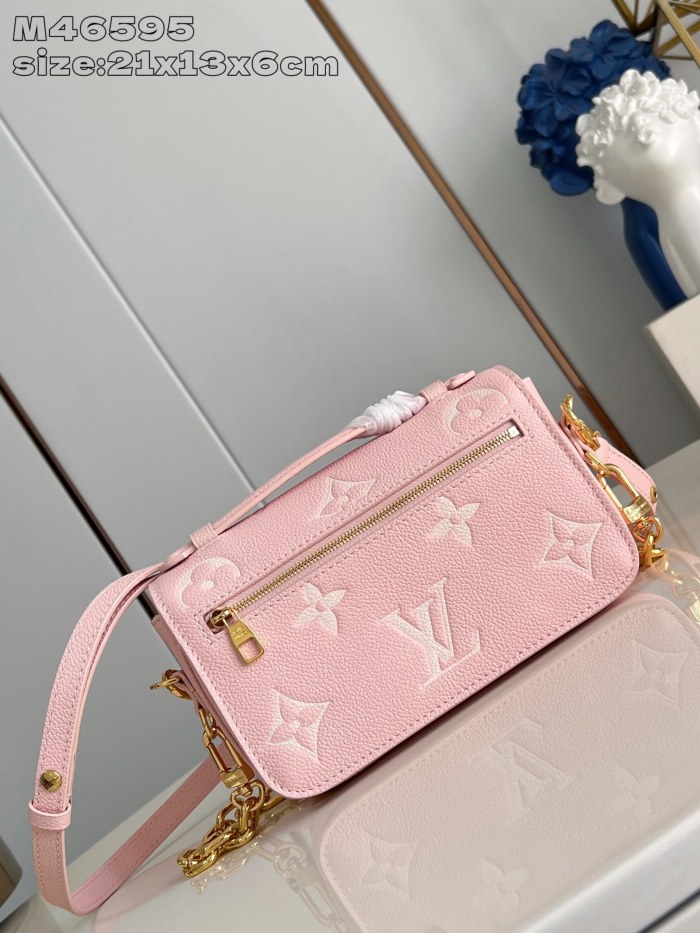 Louis Vuitton Womens Bags Crossbody Bag Luxury Brand Louis Vuitton Pochette Métis East West Monogram Empreinte Leather M14208 with Original Box Whatsapp【+1-3239614486】