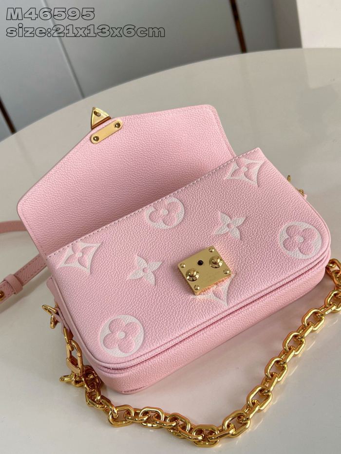 Louis Vuitton Womens Bags Crossbody Bag Luxury Brand Louis Vuitton Pochette Métis East West Monogram Empreinte Leather M14208 with Original Box Whatsapp【+1-3239614486】