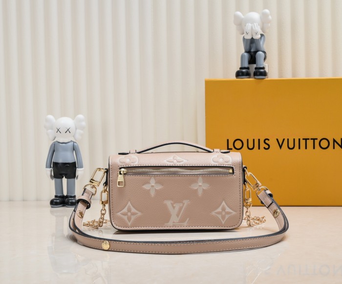 Louis Vuitton Womens Bags Crossbody Bag Luxury Brand Louis Vuitton Pochette Métis East West Monogram Empreinte Leather M14208 with Original Box Whatsapp【+1-3239614486】