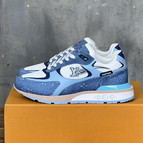 Louis Vuitton Men Shoes Sports RUN AWAY SNEAKER Running Design Luxury Brand with Original Box Mesh and suede calf leather 1A9J0M whatsapp 【+1-3239614486】
