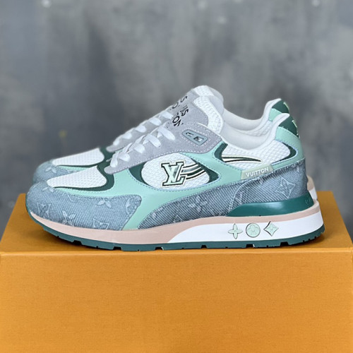 Louis Vuitton Men Shoes Sports RUN AWAY SNEAKER Running Design Luxury Brand with Original Box Mesh and suede calf leather 1A9J0M whatsapp 【+1-3239614486】