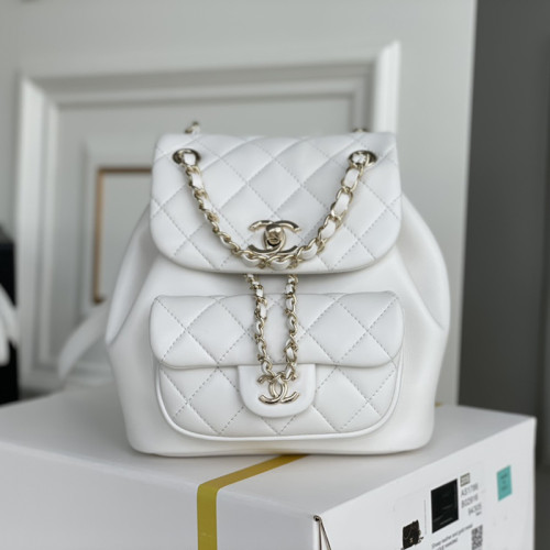Chanel Womens Bags Duma Backpacks Shopping Bag Shiny Lambskin & Gold-Tone Metal with Original Box whatsapp 【+1-3239614486】