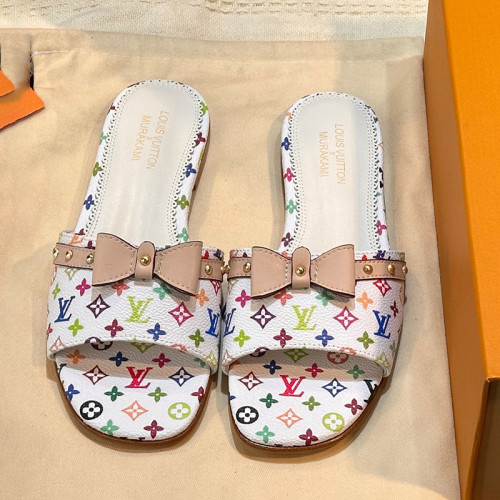 Louis Vuitton Womens Shoes Sandals Slippers Luxury Brand LV x TM 6AM Flat Mule 1AGZUV with Original Box Whatsapp 【+1-3239614486】
