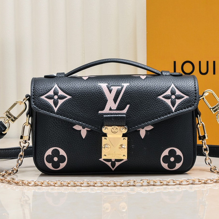 Louis Vuitton Womens Bags Crossbody Bag Luxury Brand Louis Vuitton Pochette Métis East West Monogram Empreinte Leather M22834 with Original Box Whatsapp【+1-3239614486】