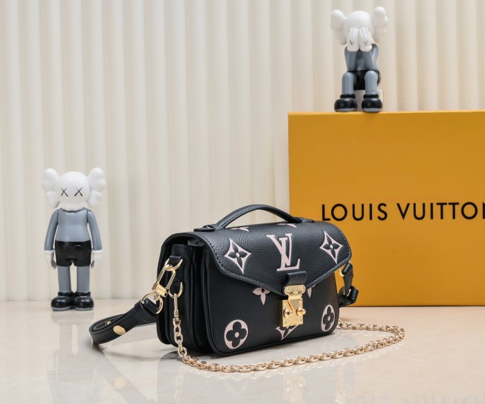 Louis Vuitton Womens Bags Crossbody Bag Luxury Brand Louis Vuitton Pochette Métis East West Monogram Empreinte Leather M22834 with Original Box Whatsapp【+1-3239614486】