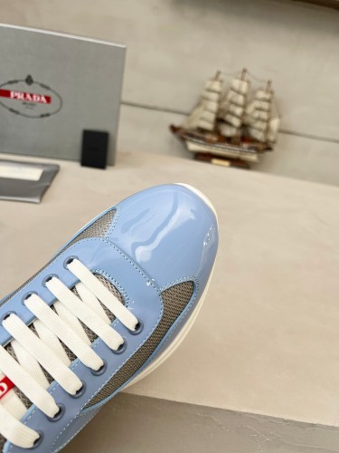 Prada Womens Shoes Sneakers Casual Luxury Brand Prada America's Cup Soft Rubber And Bike Fabric Sneakers with Original Box Whatsapp【+1-3239614486】