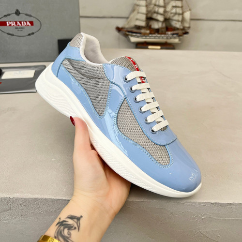 Prada Womens Shoes Sneakers Casual Luxury Brand Prada America's Cup Soft Rubber And Bike Fabric Sneakers with Original Box Whatsapp【+1-3239614486】