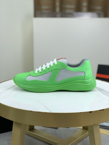 Prada Womens Shoes Sneakers Casual Luxury Brand Prada America's Cup Soft Rubber And Bike Fabric Sneakers with Original Box Whatsapp【+1-3239614486】