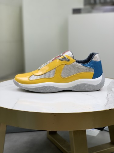 Prada Womens Shoes Sneakers Casual Luxury Brand Prada America's Cup Soft Rubber And Bike Fabric Sneakers with Original Box Whatsapp【+1-3239614486】