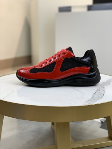 Prada Womens Shoes Sneakers Casual Luxury Brand Prada America's Cup Soft Rubber And Bike Fabric Sneakers with Original Box Whatsapp【+1-3239614486】