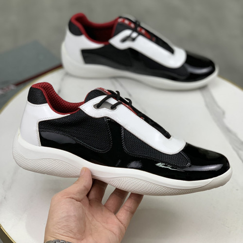 Prada Womens Shoes Sneakers Casual Luxury Brand Prada America's Cup Soft Rubber And Bike Fabric Sneakers with Original Box Whatsapp【+1-3239614486】