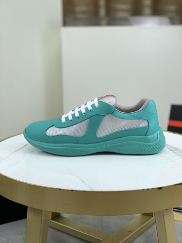 Prada Womens Shoes Sneakers Casual Luxury Brand Prada America's Cup Soft Rubber And Bike Fabric Sneakers with Original Box Whatsapp【+1-3239614486】