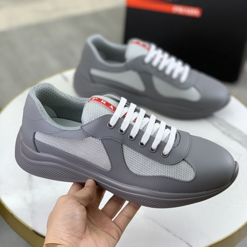 Prada Womens Shoes Sneakers Casual Luxury Brand Prada America's Cup Soft Rubber And Bike Fabric Sneakers with Original Box Whatsapp【+1-3239614486】