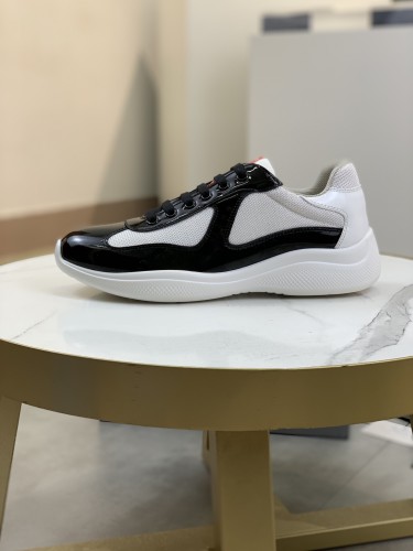 Prada Womens Shoes Sneakers Casual Luxury Brand Prada America's Cup Soft Rubber And Bike Fabric Sneakers with Original Box Whatsapp【+1-3239614486】