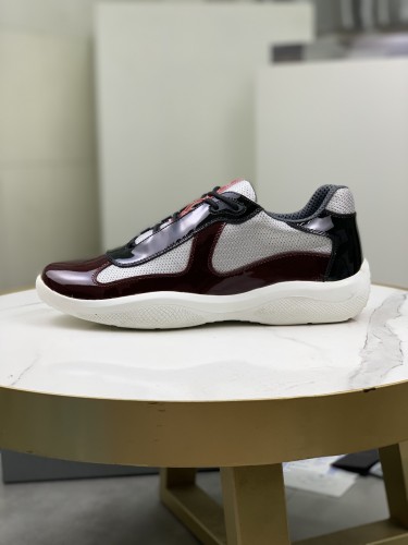 Prada Womens Shoes Sneakers Casual Luxury Brand Prada America's Cup Soft Rubber And Bike Fabric Sneakers with Original Box Whatsapp【+1-3239614486】