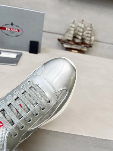 Prada Womens Shoes Sneakers Casual Luxury Brand Prada America's Cup Soft Rubber And Bike Fabric Sneakers with Original Box Whatsapp【+1-3239614486】