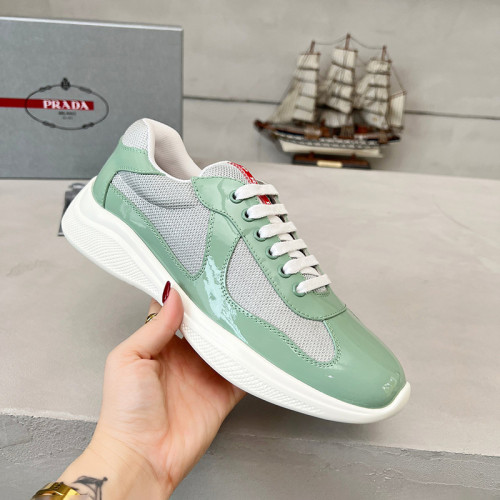 Prada Womens Shoes Sneakers Casual Luxury Brand Prada America's Cup Soft Rubber And Bike Fabric Sneakers with Original Box Whatsapp【+1-3239614486】