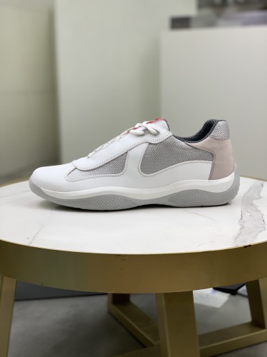 Prada Womens Shoes Sneakers Casual Luxury Brand Prada America's Cup Soft Rubber And Bike Fabric Sneakers with Original Box Whatsapp【+1-3239614486】