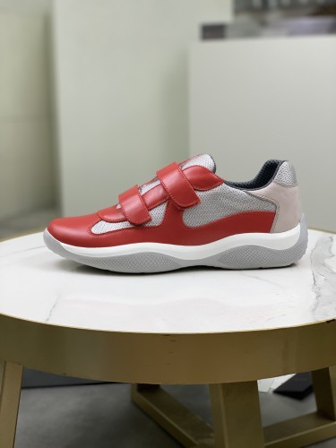 Prada Womens Shoes Sneakers Casual Luxury Brand Prada America's Cup Soft Rubber And Bike Fabric Sneakers with Original Box Whatsapp【+1-3239614486】