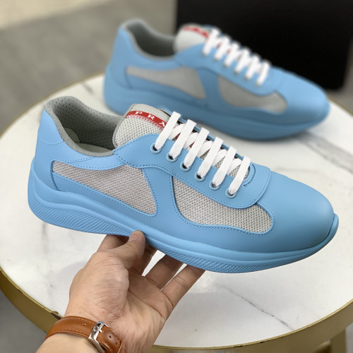 Prada Womens Shoes Sneakers Casual Luxury Brand Prada America's Cup Soft Rubber And Bike Fabric Sneakers with Original Box Whatsapp【+1-3239614486】