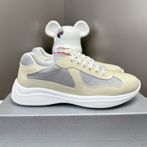 Prada Womens Shoes Sneakers Casual Luxury Brand Prada America's Cup Soft Rubber And Bike Fabric Sneakers with Original Box Whatsapp【+1-3239614486】